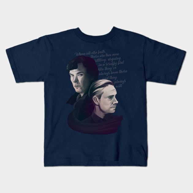 Baker Street Boys Kids T-Shirt by ursulalopez